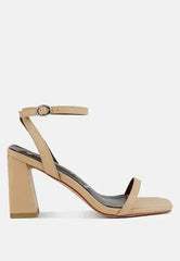Mooncut Ankle Strap Block Heel Sandals - Femstylo