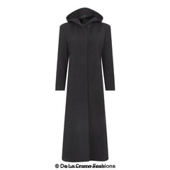 Oversized Wool Blend Hooded Long Coat (1716) - Femstylo