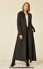 Oversized Wool Blend Hooded Long Coat (1716) - Femstylo