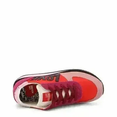 Pink Red Suede Sneakers - Femstylo