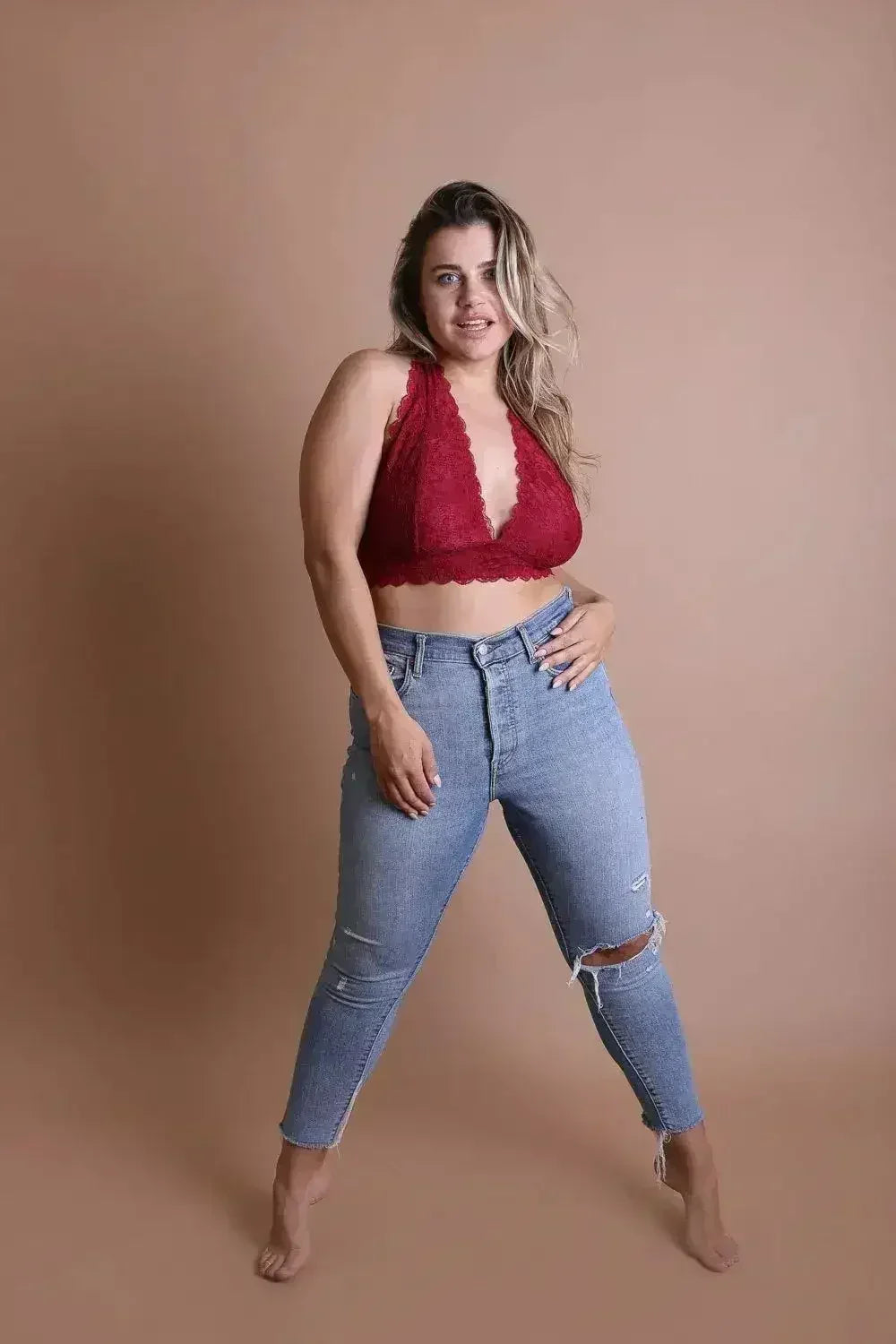 Plus Halter Top Bralette - Femstylo