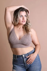 Plus Size Lace Brami – Stretchy Waistband, Elegant & Sexy - Femstylo