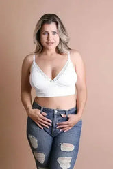 Plus Size Lace Brami โ Stretchy Waistband, Elegant & Sexy - Femstylo