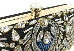 Diamond Rhinestone Clutch - Luxury Evening Minaudière | Femstylo - Femstylo