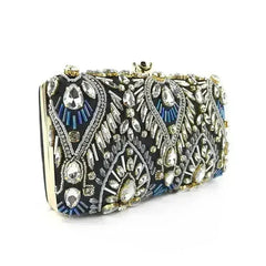 Diamond Rhinestone Clutch - Luxury Evening Minaudière | Femstylo - Femstylo
