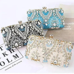 Diamond Rhinestone Clutch - Luxury Evening Minaudière | Femstylo - Femstylo