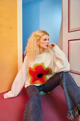 Floral Jacquard Casual Knit Pullover Women Sweaters,Winter ELF Vintage - Femstylo