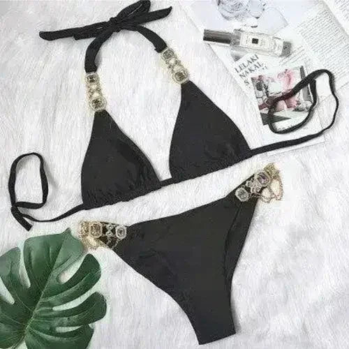 Bikini Jewelled Rhinestones Luxury Diamond Bikini Women Swimwear - Femstylo
