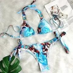 Bikini Jewelled Rhinestones Luxury Diamond Bikini Women Swimwear - Femstylo