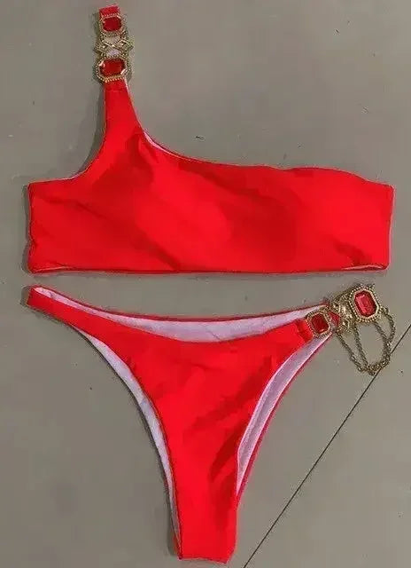 Bikini Jewelled Rhinestones Luxury Diamond Bikini Women Swimwear - Femstylo