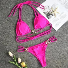 Bikini Jewelled Rhinestones Luxury Diamond Bikini Women Swimwear - Femstylo