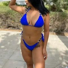 Bikini Jewelled Rhinestones Luxury Diamond Bikini Women Swimwear - Femstylo