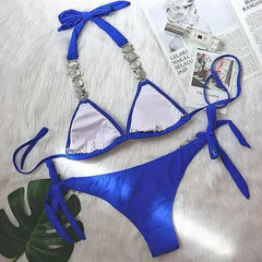Bikini Jewelled Rhinestones Luxury Diamond Bikini Women Swimwear - Femstylo