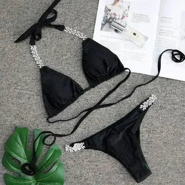 PAYASEN Rhinestone Bikini - Crystal Diamond Swimsuit for Women - Femstylo