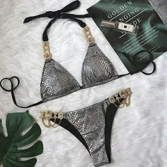 PAYASEN Rhinestone Bikini - Crystal Diamond Swimsuit for Women - Femstylo