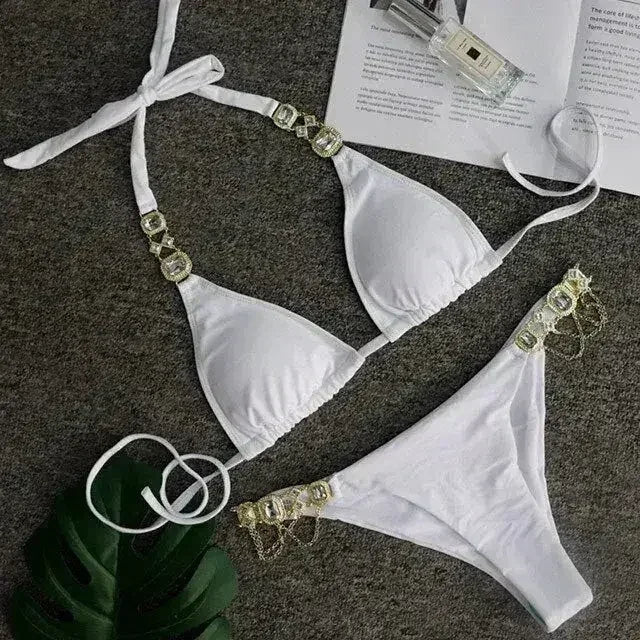 PAYASEN Rhinestone Bikini - Crystal Diamond Swimsuit for Women - Femstylo