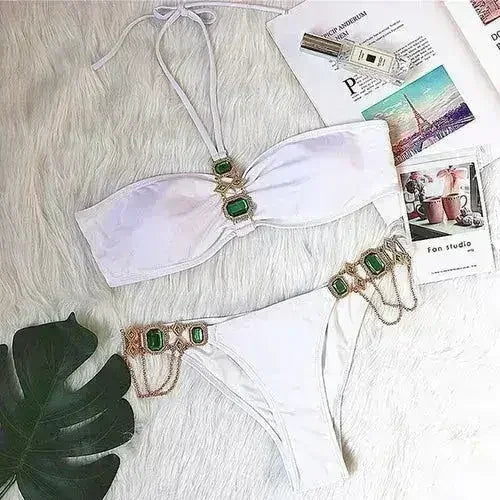 PAYASEN Rhinestone Bikini - Crystal Diamond Swimsuit for Women - Femstylo