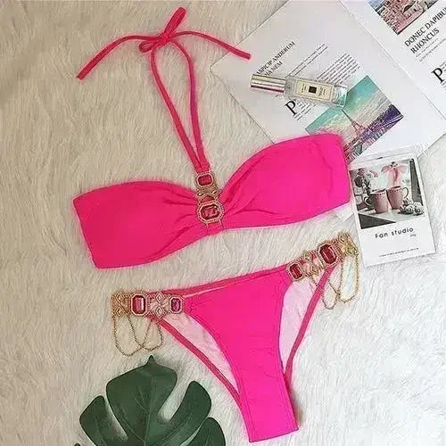 PAYASEN Rhinestone Bikini - Crystal Diamond Swimsuit for Women - Femstylo