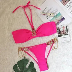 PAYASEN Rhinestone Bikini - Crystal Diamond Swimsuit for Women - Femstylo