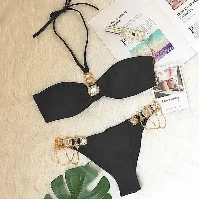 PAYASEN Rhinestone Bikini - Crystal Diamond Swimsuit for Women - Femstylo