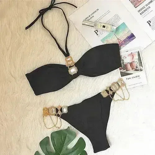 PAYASEN Rhinestone Bikini - Crystal Diamond Swimsuit for Women - Femstylo