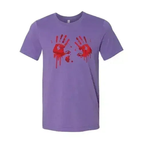 Bloody Hand Prints T-shirt | Classic Unisex Bella Canvas Tee - Femstylo