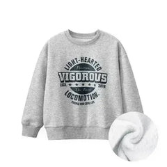 Arrival Fleece-lined Pullover Hoodie with Letter Design for Big Boys - Femstylo