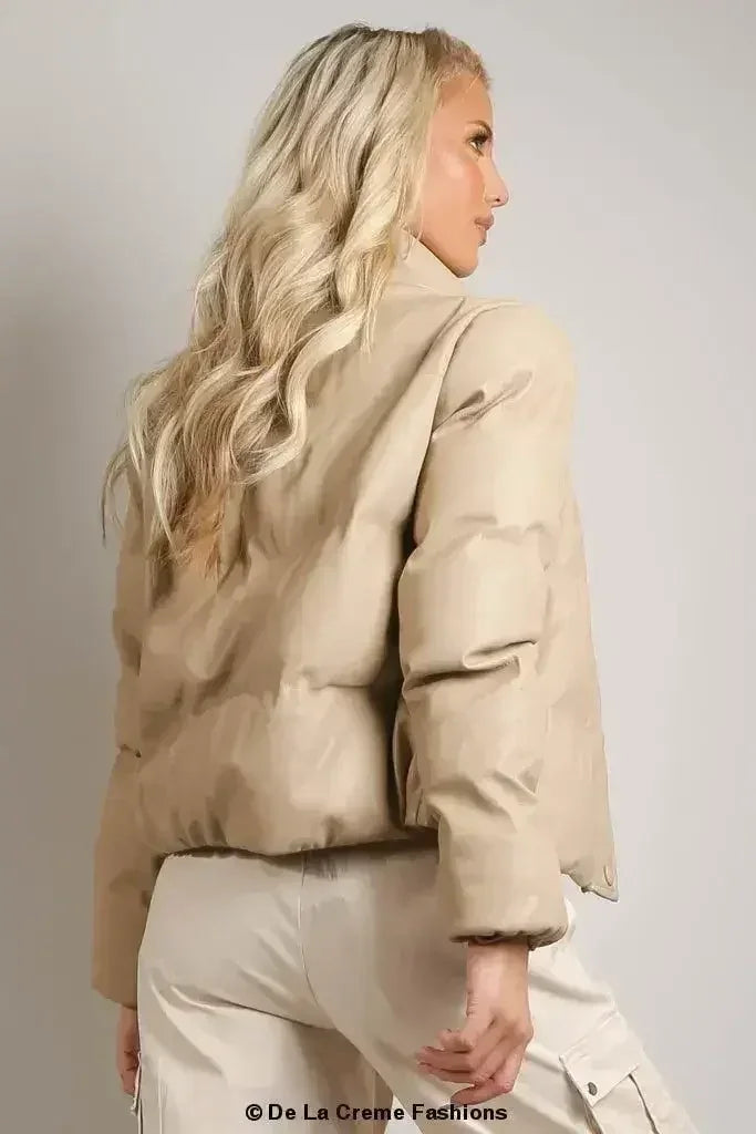 PU Boxy Puffer Jacket - Femstylo
