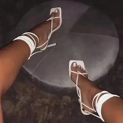 Summer Women Sandals Sexy Thin High Heels Shoes Narrow Band Fashion - Femstylo
