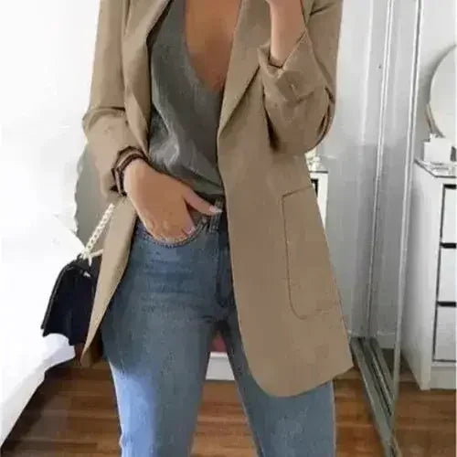 Autumn Women Casual Slim Blazers Suit Jacket Fashion Lady Office Suit - Femstylo