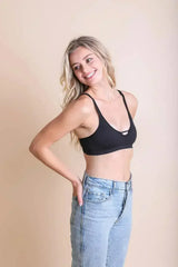 Ribbed Keyhole Bralette - Femstylo