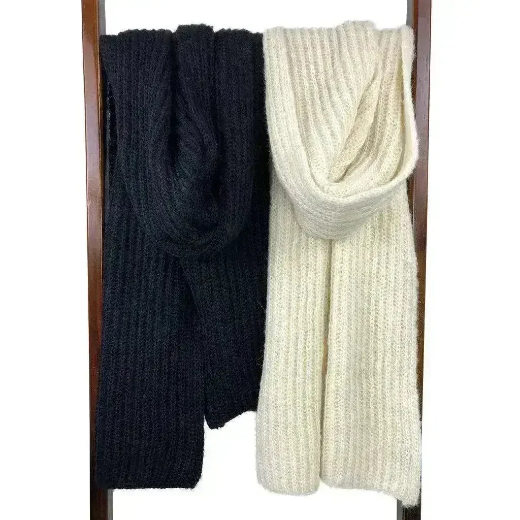 Chunky Snow Knit Alpaca Scarf - Femstylo