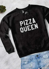 PIZZA QUEEN WOMEN SWEAT SHIRT - Femstylo