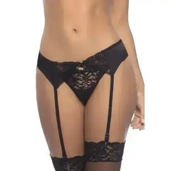 SATIN & SHEER LACE GARTER BELT OH LA LA CHERI (OH3129) - Femstylo