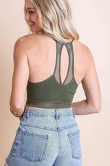 Seamless Polkadot Lace Trim Bralette - Femstylo