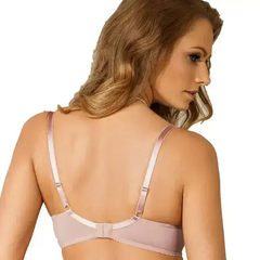 Semi Sheer Lace Underwire Bra Lisca Vivian Red - Femstylo