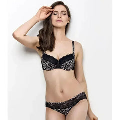 Lauma Wild Passion Leopard Print Semi-Sheer Full Coverage Bra - Femstylo