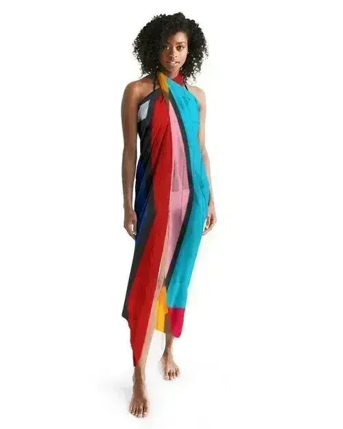 Sheer Colorblock Multicolor Swimsuit Cover Up - Femstylo