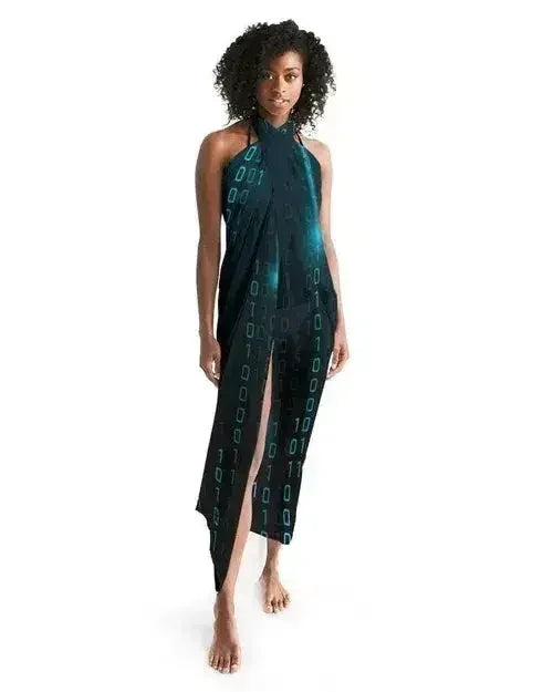 Sheer Sarong Swimsuit Cover Up Wrap / Blue Code - Femstylo