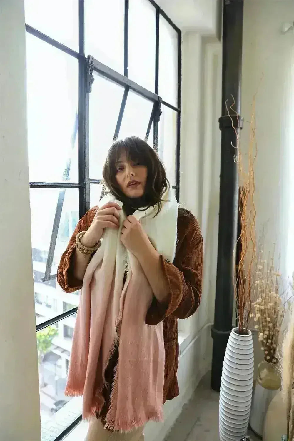 Silky Wool Ombre Scarf - Femstylo