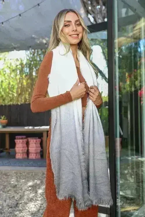 Silky Wool Ombre Scarf - Femstylo