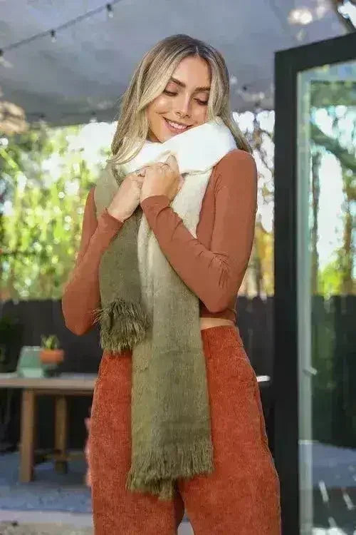 Silky Wool Ombre Scarf - Femstylo