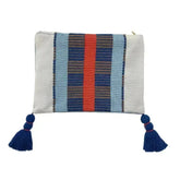 White Striped Backstrap Clutch - Femstylo