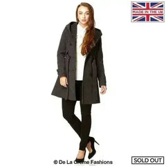 Slim Fit Shawl Hooded Coat (1325) - Femstylo
