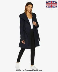 Slim Fit Shawl Hooded Coat (1325) - Femstylo