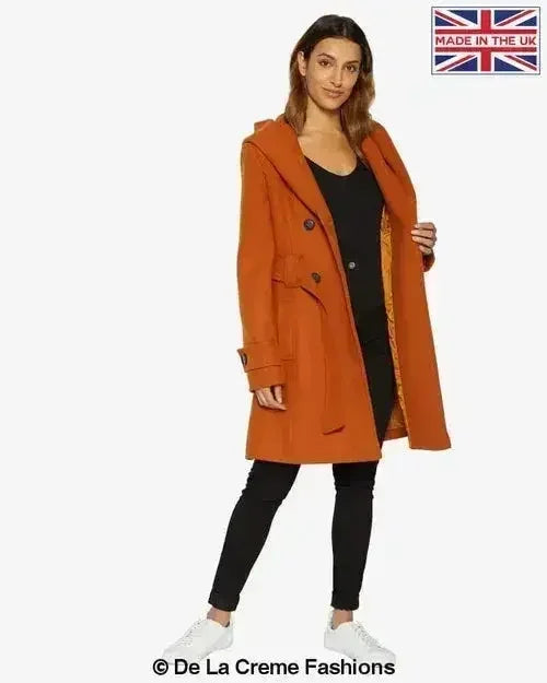 Slim Fit Shawl Hooded Coat (1325) - Femstylo