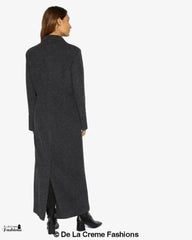 Slim Fit Wool Blend Longline Maxi Coat (1816) - Femstylo