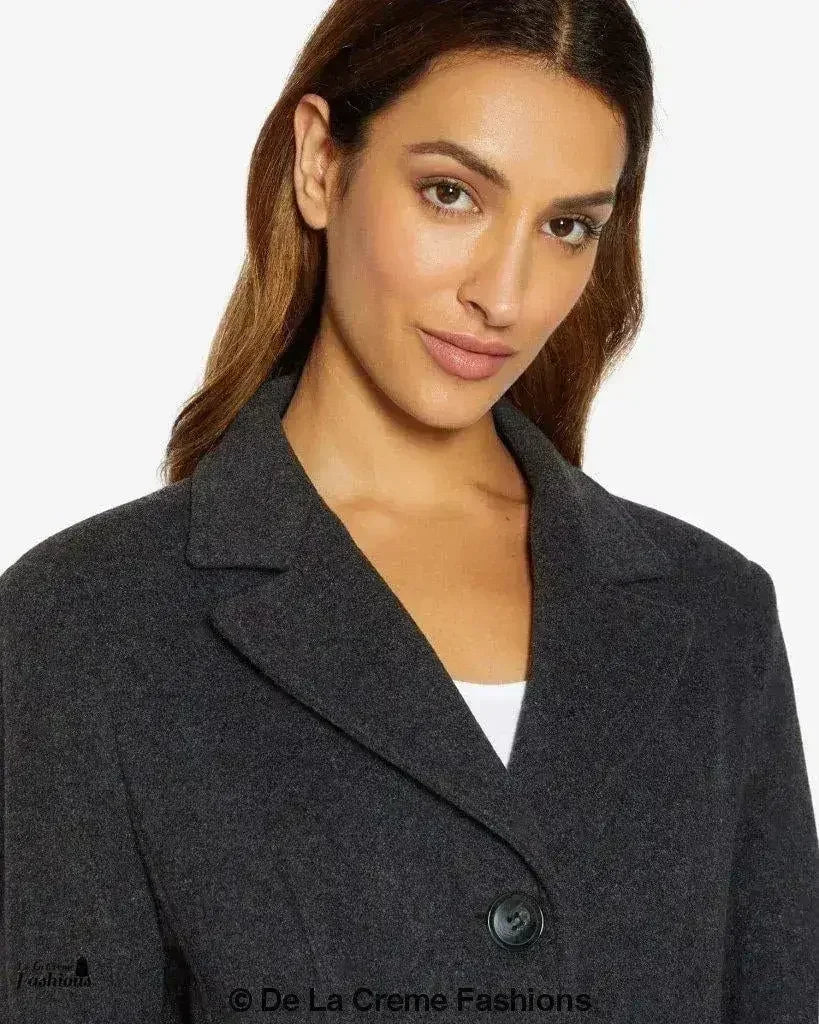 Slim Fit Wool Blend Longline Maxi Coat (1816) - Femstylo