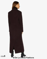 Slim Fit Wool Blend Longline Maxi Coat (1816) - Femstylo