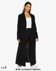 Slim Fit Wool Blend Longline Maxi Coat (1816) - Femstylo